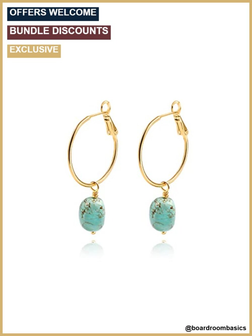 Gold Plated Huggie Hoop Earrings with Pearl Drop Dangle Charms
